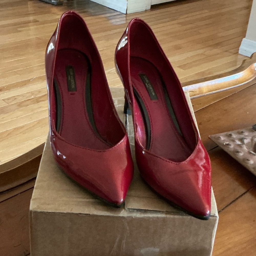 Louis Vuitton Elegant Red Women's Heels  size 38 ,7 1/2